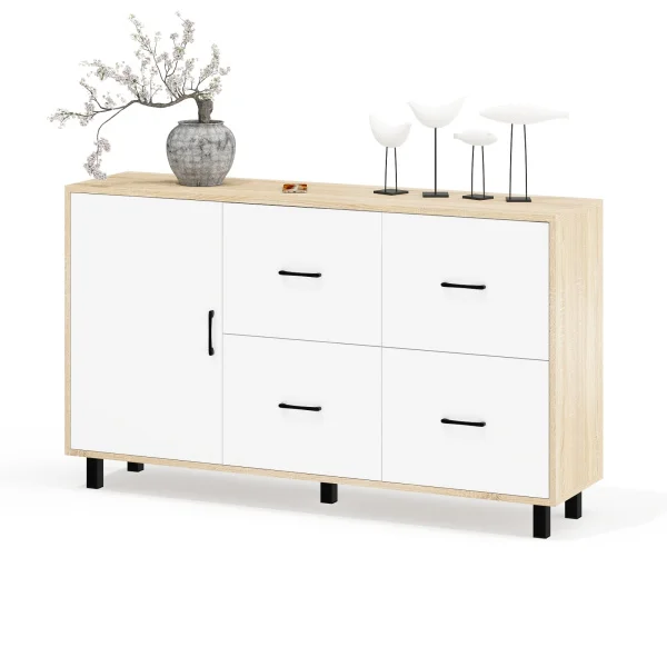 Комод 125-1504 дуб сонома/белый