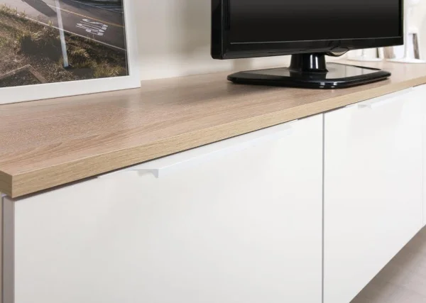 Тумба под ТВ 13.267.01 белый шагрень/дуб сонома