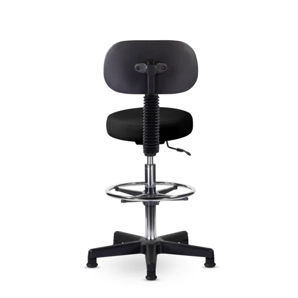 Стул кассира Б/п со спинкой черный