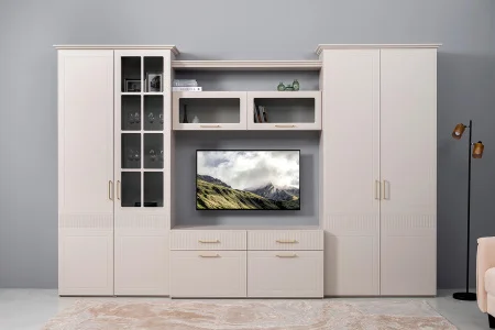 Шкаф навесной Ричфорд 16.328 моно керамика/кашемир