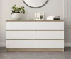 Комод шесть ящиков Мори МК 1386 дуб сонома/белый