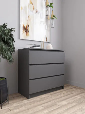 Комод Охта Лайт 800.3 графит