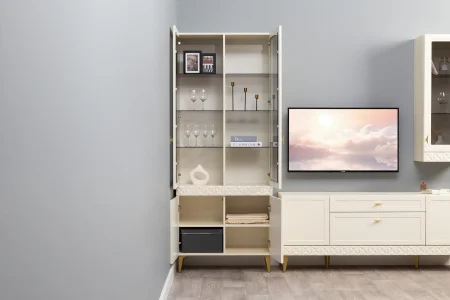 Шкаф-витрина Марион 16.397.02 слоновая кость