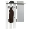 Вешалка с зеркалом Лира 2-3814 графит/белый