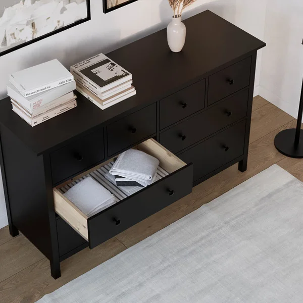 Комод 8 ящиков Кымор черный