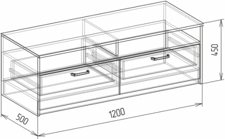 Тумба тв Фокус №11 дуб бунратти/белый