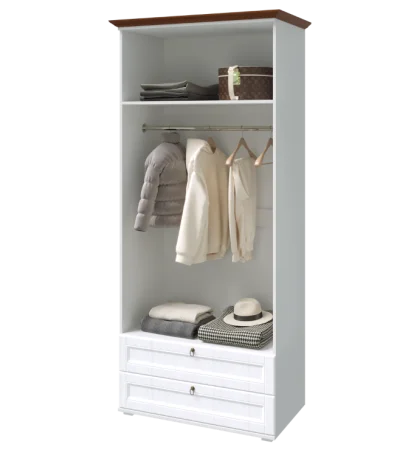 Шкаф 2-х створчатый Валенсия белый