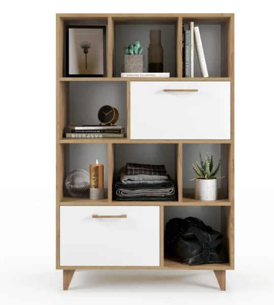 Комод Эго К-1 (НГ) дуб крафт золотой/белый глянец