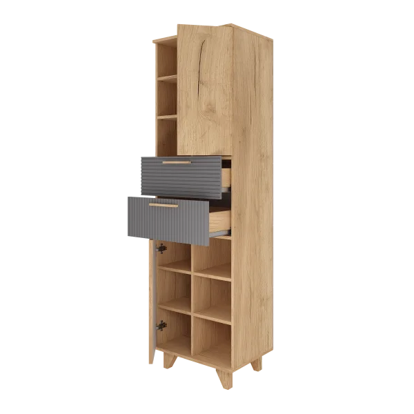 Стеллаж Ньерд дуб вотан/черника