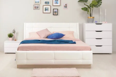 Кровать Муссон 11.28 с подъемным механизмом белый/дуб эндгрейн элегантный