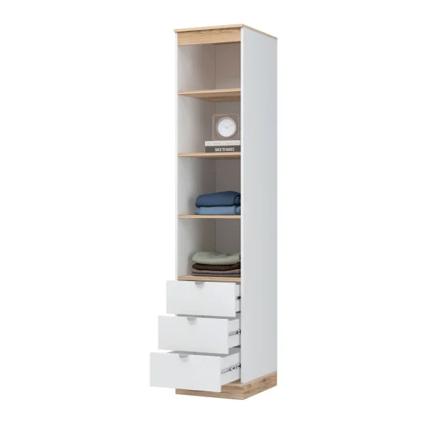 Пенал открытый Юкки ПО3Я-450 дуб делано/белый