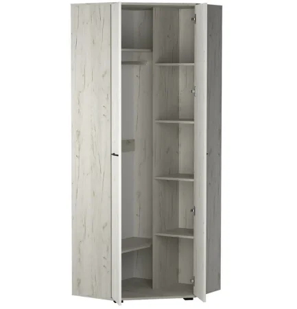 Шкаф угловой Италия ШУ-800 дуб крафт белый