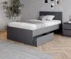 Кровать полутороспальная Мори с ящиками КРМЯ 1200.1 графит