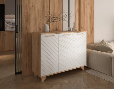 Комод Ньерд 1200 дуб вотан/белый софт