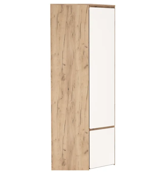 Шкаф угловой Гретта 2С дуб крафт золотой/белый