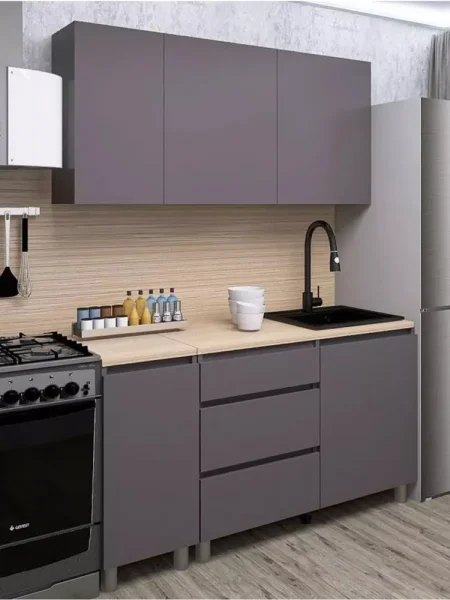 Кухонный гарнитур Денвер 1,6 м графит