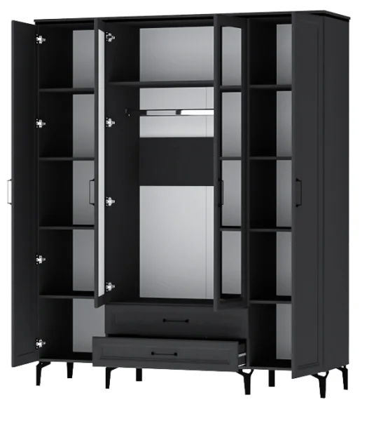 Шкаф Шарм ШК-4 антрацит/рамка