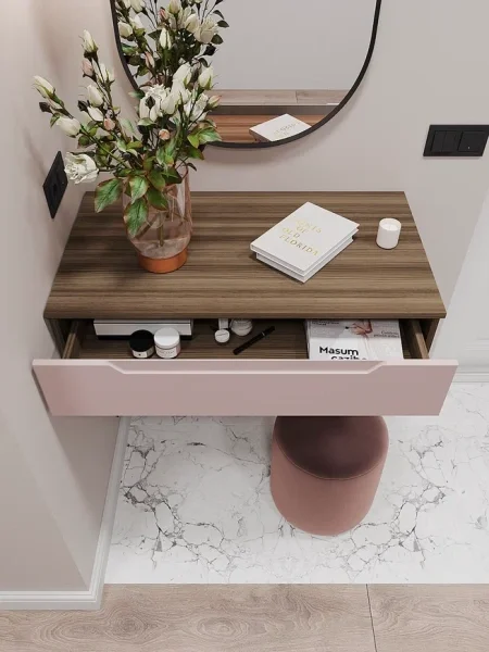 Тумба подвесная Роза 900 орех франклин/пудра скин тренто