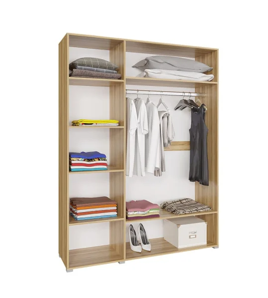 Шкаф 3-х створчатый Ненси дуб крафт золотой/белый глянец