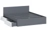 Кровать с ящиками Мори графит/белый