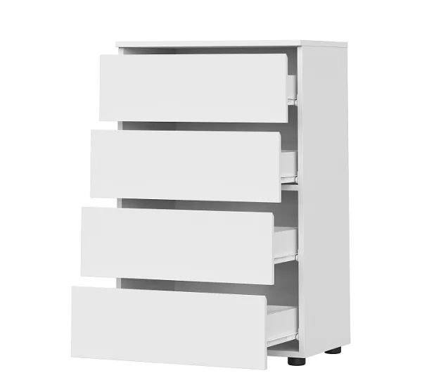 Комод Токио 4 ящиков белый текстурный
