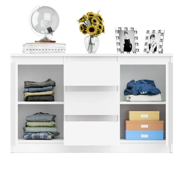 Комод-тумба три ящика и две дверки МК 1200.3 белый