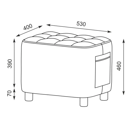 Банкетка 6-5127 Вики бежевая