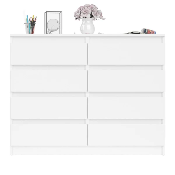 Комод восемь выдвижных ящиков МК 1200.8 белый