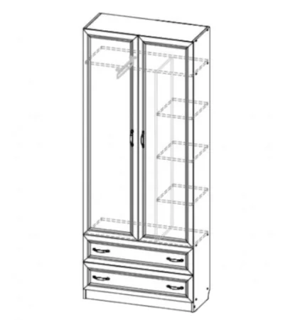 Шкаф 2-х створчатый Вега NEW Boy