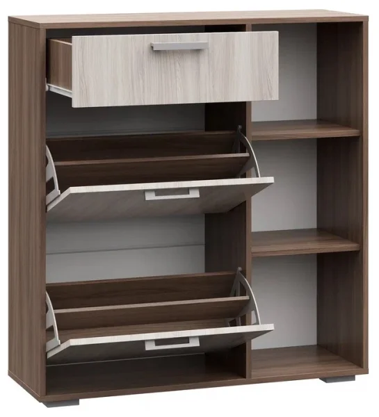 Обувница Дели №4 ясень шимо темный/ясень шимо светлый