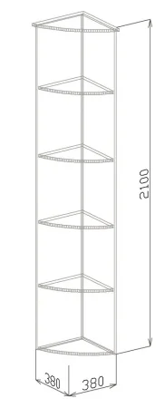Угол №1 София-2 венге/белый дым