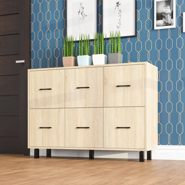 Комод 6 ящиков 127-1204 дуб сонома