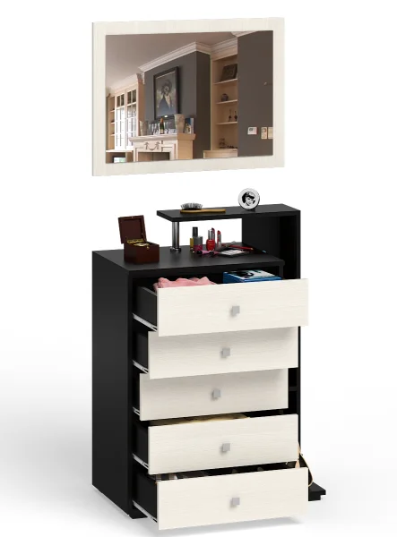 Комод с зеркалом Камелия венге/дуб лоредо