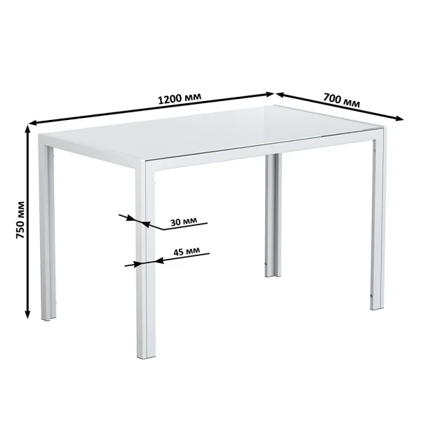 Обеденный стол DT-1481 белый Обеденный стол DT-1481 белый