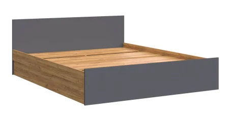 Кровать Басямиф дуб крафт/графит