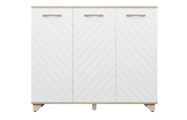 Комод Стокгольм дуб сонома/белый матовый