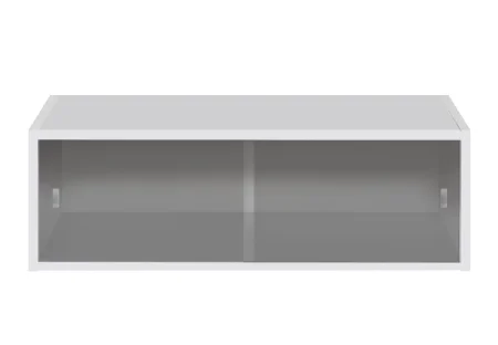 Полка книжная со стеклом КН 01 белый