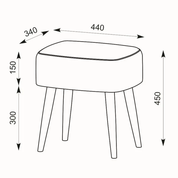 Банкетка 6-5135 Полли бежевая