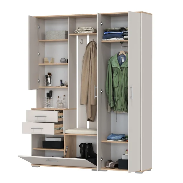 Модульная прихожая дуб крафт золотой/кашемир серый