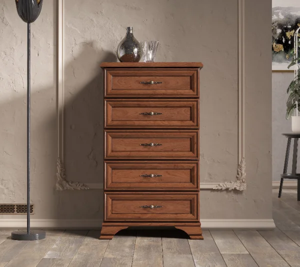 Комод пять ящиков Кентаки KOM5S каштан