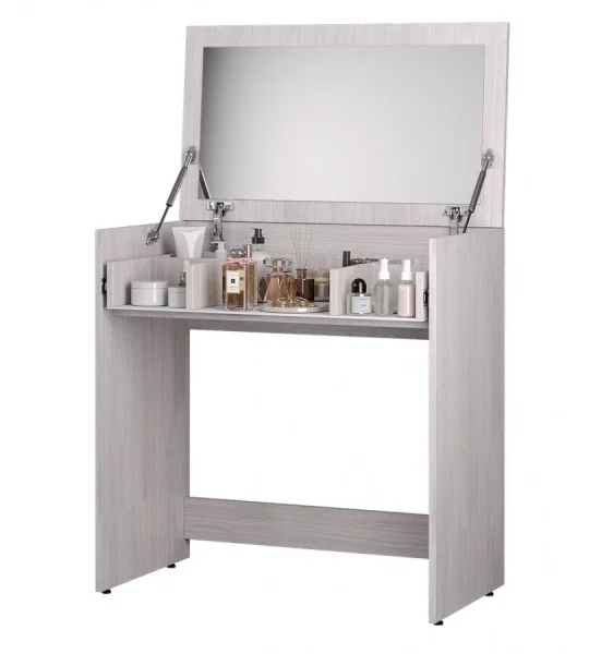 Стол туалетный Кимберли СТ-05 ясень белый/белый глянец