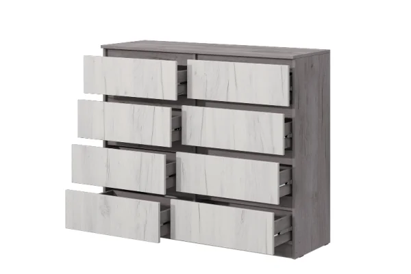 Комод Соната №3 1200 дуб крафт серый/дуб крафт белый