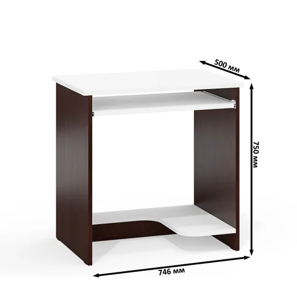 Стол компьютерный СК-11.1 венге/белый