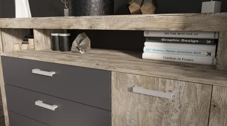 Комод Ангара дуб юкон/графит