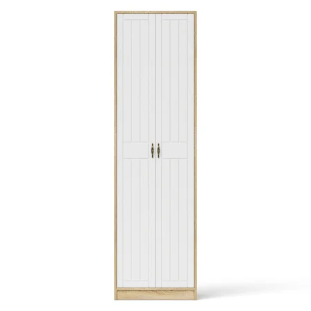 Шкаф П-6 дуб сонома/белое дерево фрезеровка прованс