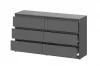 Комод с ящиками Денвер (1,38 м) графит серый
