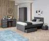 Кровать полутороспальная Мори с ящиками КРМЯ 1200.1 графит