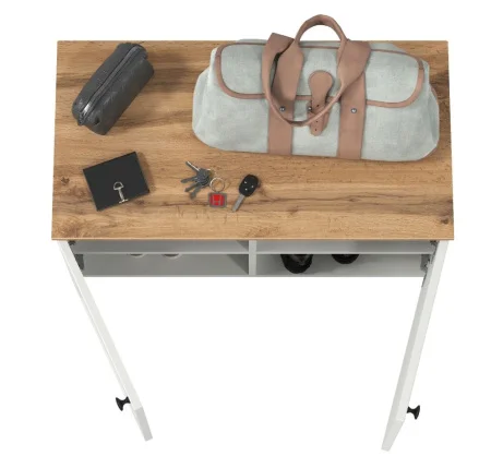 Тумба Остин 13.257 белый шагрень/дуб крафт золотой