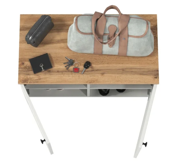 Тумба Остин 13.257 белый шагрень/дуб крафт золотой