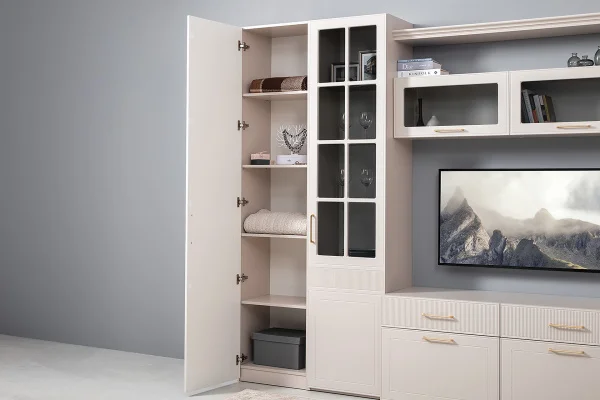 Шкаф-пенал Ричфорд 16.327.01 моно керамика/кашемир